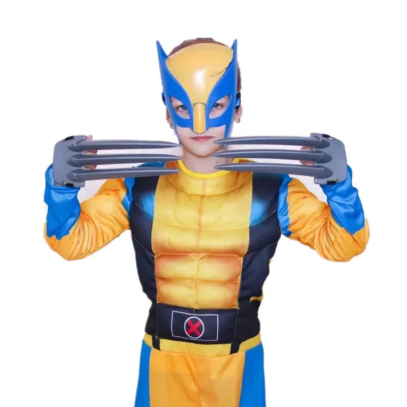 Wolverine Costume – Kids’ Superhero Jumpsuit & Mask