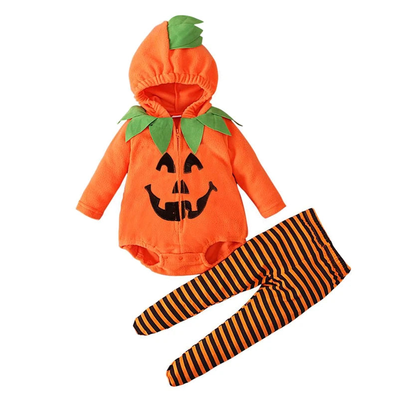 Pumpkin Baby Costume β Halloween Cosplay Jumpsuit (3β24M)