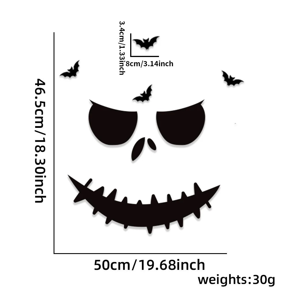 Halloween Window & Door Stickers – Ghosts, Pumpkins & Skeleton Hands