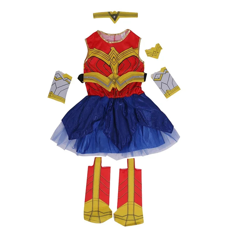 Wonder Woman Costume – Deluxe Superhero Girls’ Halloween Outfit