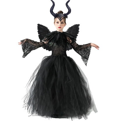 Maleficent-Inspired Horned Sorceress – Kids’ Halloween Costume
