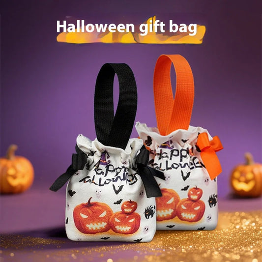 10pcs Halloween Gift Bags Children's Pumpkin Tote Bag's