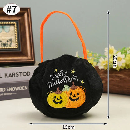 Halloween Candy Tote Bags Felt Spooky Pumpkin