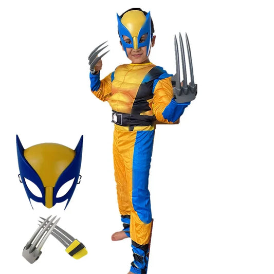 Wolverine Costume – Kids’ Superhero Jumpsuit & Mask