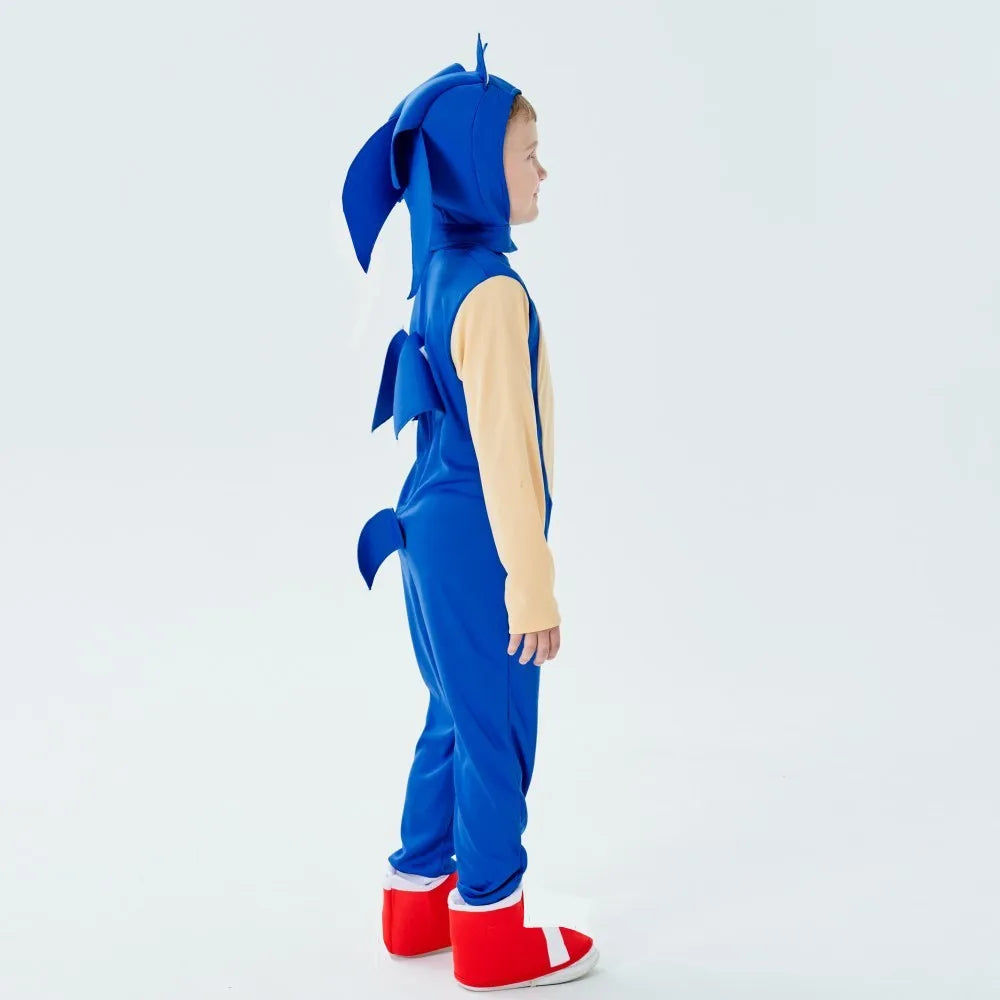 Electric Blue Speed Hero Costume – Kids’ Halloween Outfit