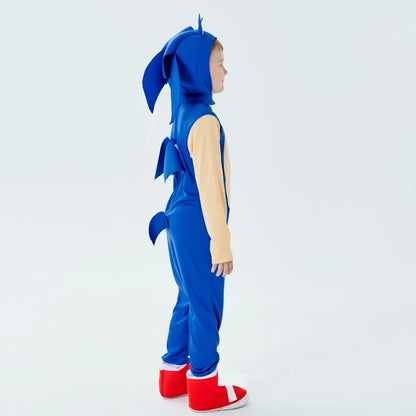 Electric Blue Speed Hero Costume – Kids’ Halloween Outfit