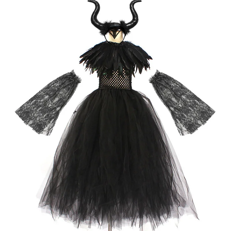 Maleficent-Inspired Horned Sorceress – Kids’ Halloween Costume