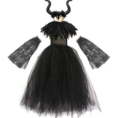 Maleficent-Inspired Horned Sorceress – Kids’ Halloween Costume