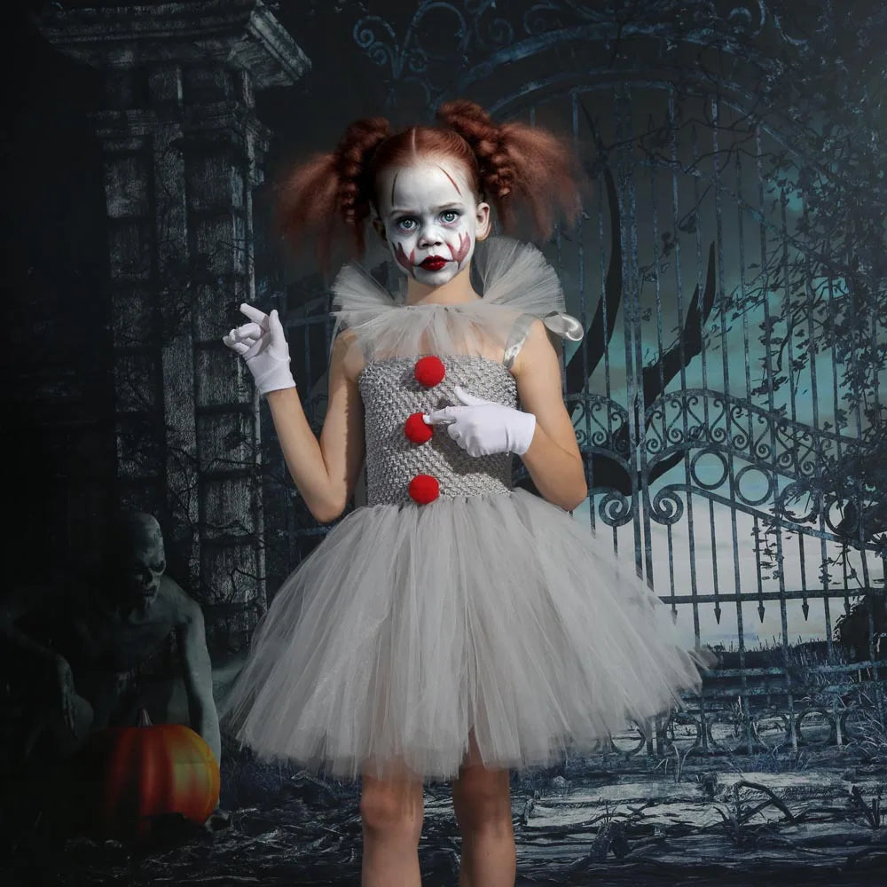 Rainbow Circus Clown Costume – Kids’ Halloween Outfit