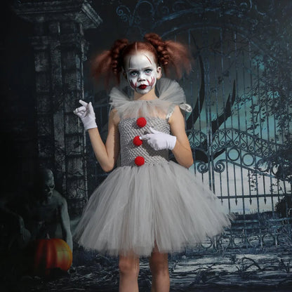 Rainbow Circus Clown Costume – Kids’ Halloween Outfit