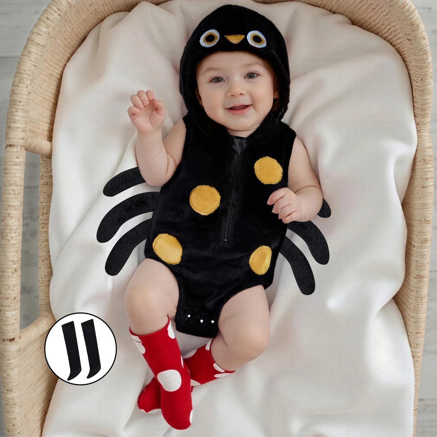 Baby Spider Costume – Infant Halloween Outfit (3–24M)