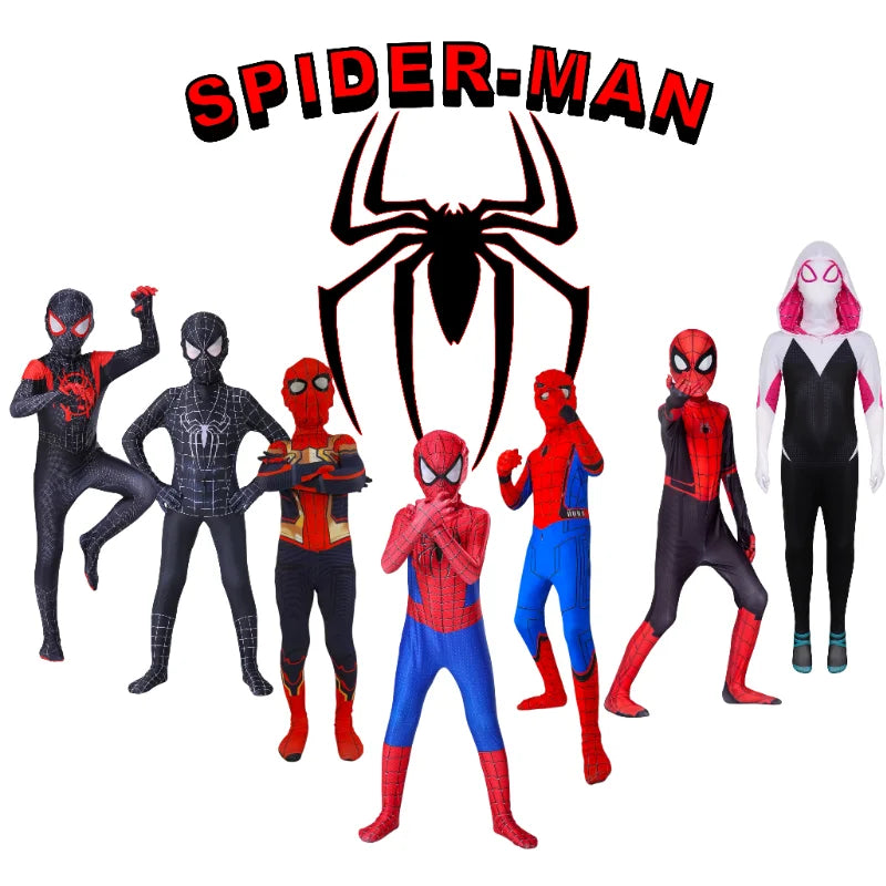 Spider-Man Costume for Kids – Miles Morales Halloween Bodysuit