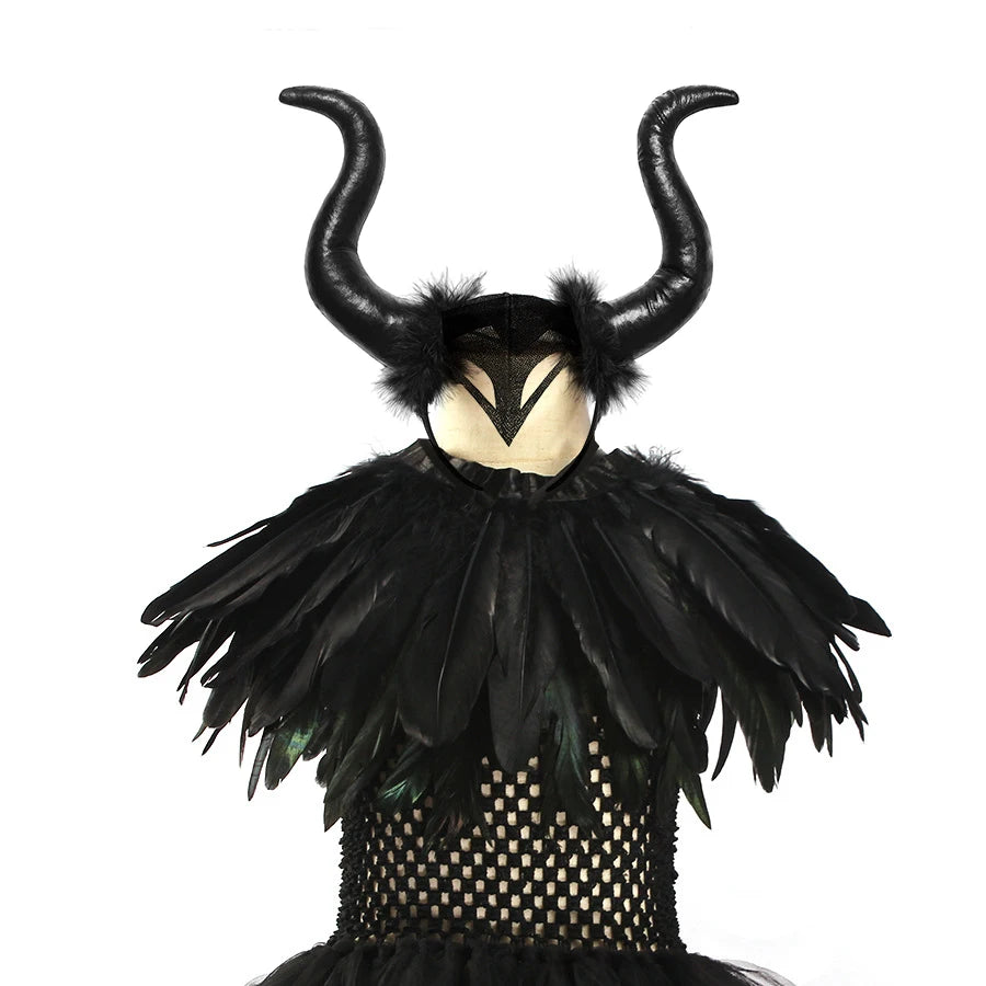 Maleficent-Inspired Horned Sorceress – Kids’ Halloween Costume