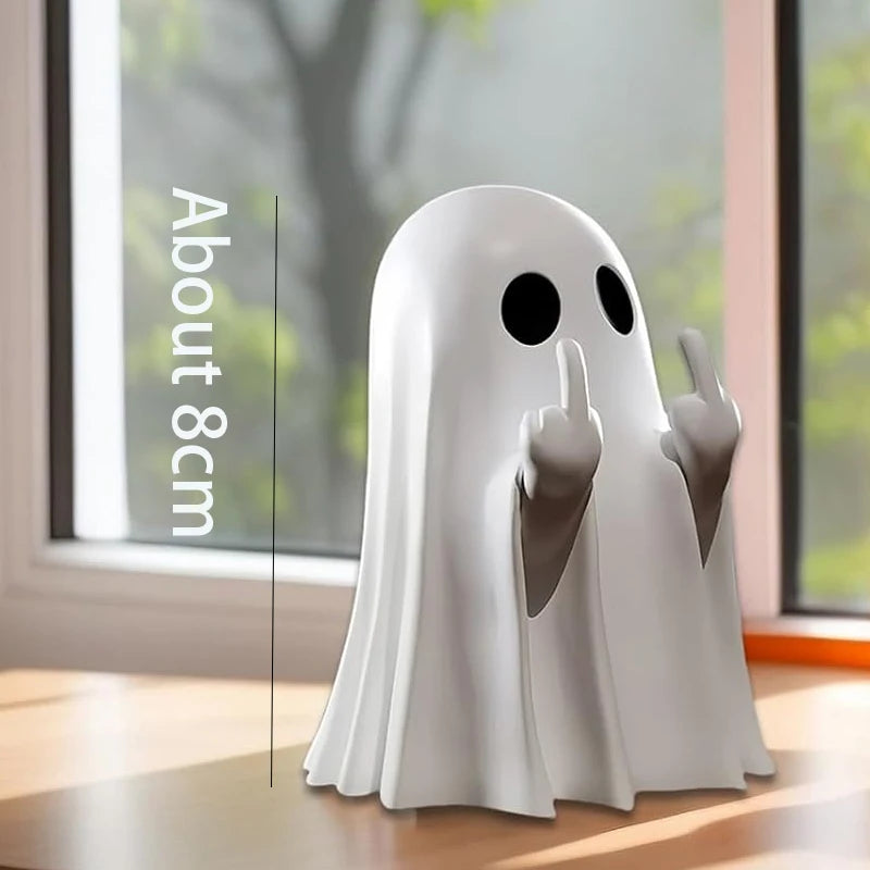 Halloween Ghost Figurine – Cute Spooky Ghost Statue for Home & Porch Decor