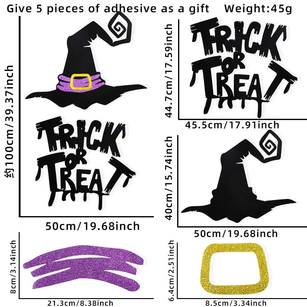 Halloween Window & Door Stickers – Ghosts, Pumpkins & Skeleton Hands
