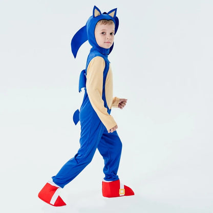Electric Blue Speed Hero Costume – Kids’ Halloween Outfit