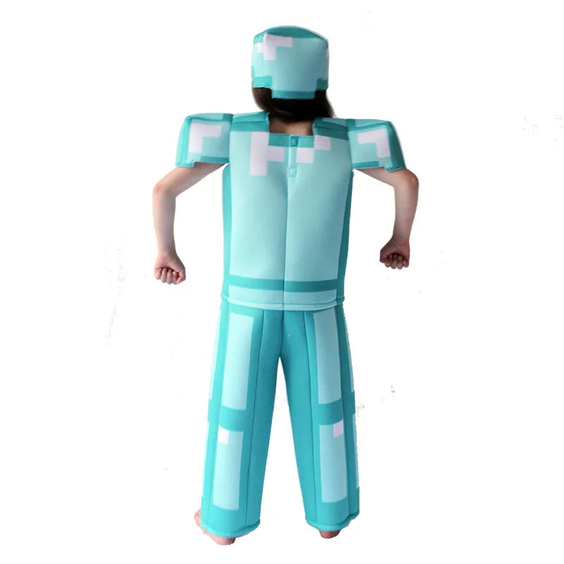 Blue Pixel Hero Armor Set – Kids’ Halloween Costume