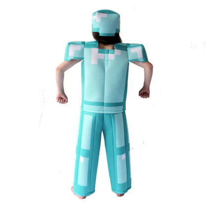 Blue Pixel Hero Armor Set – Kids’ Halloween Costume