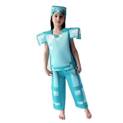 Blue Pixel Hero Armor Set – Kids’ Halloween Costume