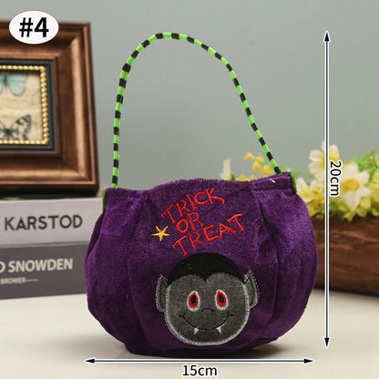 Halloween Candy Tote Bags Felt Spooky Pumpkin