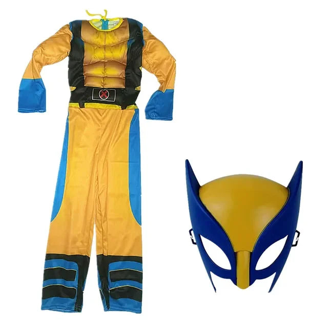 Wolverine Costume – Kids’ Superhero Jumpsuit & Mask