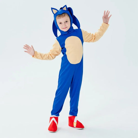 Electric Blue Speed Hero Costume – Kids’ Halloween Outfit
