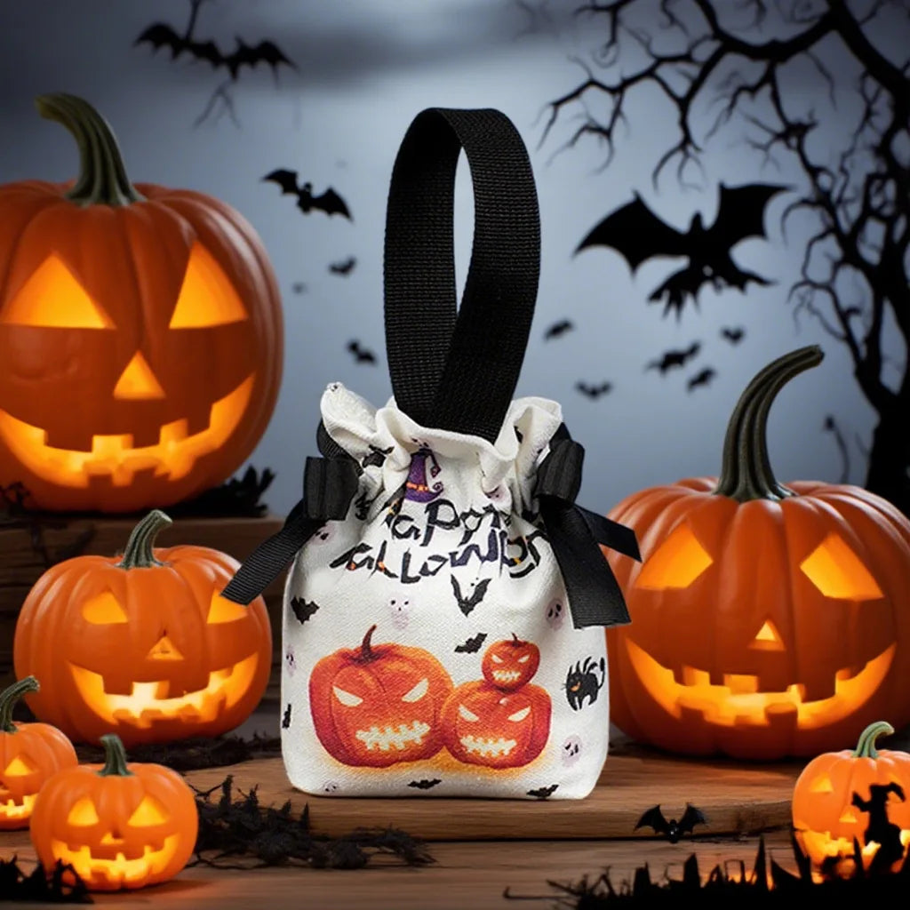 10pcs Halloween Gift Bags Children's Pumpkin Tote Bag's