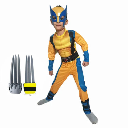 Wolverine Costume – Kids’ Superhero Jumpsuit & Mask