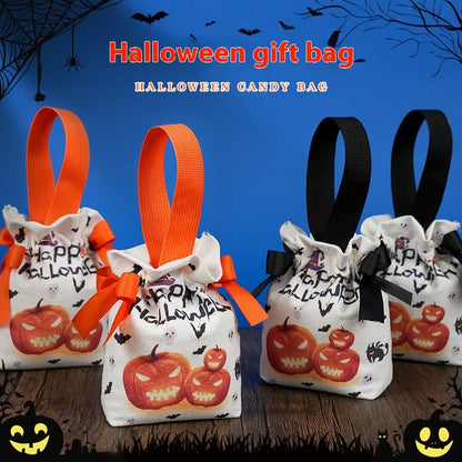 10pcs Halloween Gift Bags Children's Pumpkin Tote Bag's