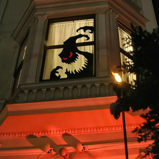 Halloween Window & Door Stickers – Ghosts, Pumpkins & Skeleton Hands